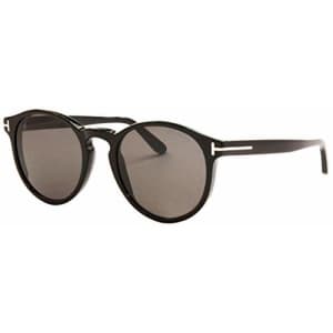 Tom Ford FT0591 01A Shiny Black Ian Round Sunglasses Lens Category 3 Size 51mm for $241