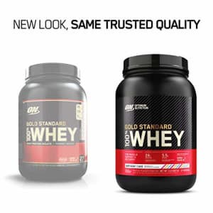 Optimum Nutrition Gold Standard 100% Whey Protein Powder, Birthday Cake, 2 Pound (Packaging May for $66