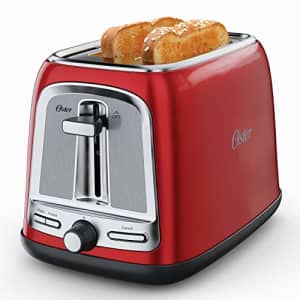 Oster 2-Slice Toaster with Advanced Toast Technology, Candy Apple Red for $40