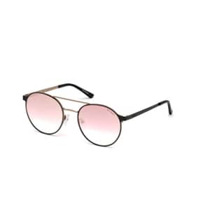 GUESS Gu3023 Round Sunglasses, Matte Black & Bordeaux Mirror, 52 mm for $80