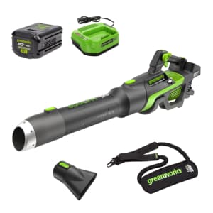 Greenworks 80V 800CFM Cordless Battery Leaf Blower w/ 4Ah Battery & Charger for $123