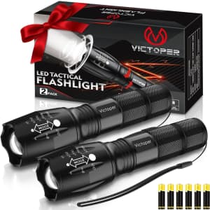 Victoper LED Flashlight 2-Pack for $10 w/ Prime