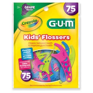 GUM Crayola Kids' Flossers 75-Pack for $2 GUM Crayola Kids' Flossers 75-Pack for $2