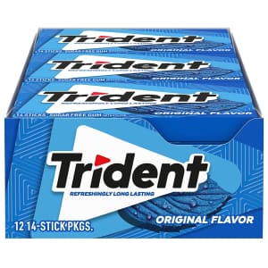 Trident Original Flavor Sugar Free Gum 12-Pack for $6.77 w/ Subcribe & Save