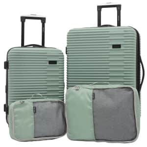 Kensie 4-Piece Hillsboro Expandable Rolling Hardside Collection Set for $110