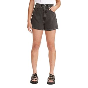 Levi's Women's Premium High Loose Shorts, Legit-Black, 26 for $24