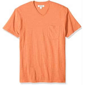 Amazon Brand - Goodthreads Men's Lightweight Slub V-Neck Pocket T-Shirt, -Rust, Small for $6 Amazon Brand - Goodthreads Men's Lightweight Slub V-Neck Pocket T-Shirt, -Rust, Small for $6