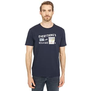 Original Penguin Men's Standard Ice & A Slice Short Sleeve Tee Shirt, Dark Sapphire, Medium for $20 Original Penguin Men's Standard Ice & A Slice Short Sleeve Tee Shirt, Dark Sapphire, Medium for $20