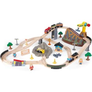 KidKraft 61-Piece Bucket Top Construction Train Set for $40