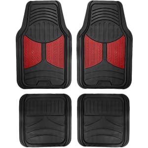FH Group 2-Tone All-Weather Rubber Floor Mat 4-Piece Set for $30