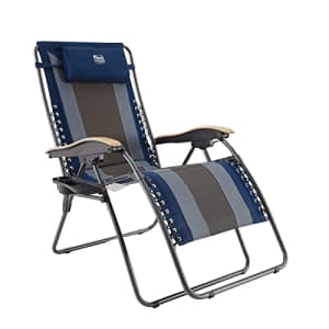 TIMBER RIDGE Outdoor Reclining Patio Padded with Adjustable Headrest and Cup Holder Foldable Zero for $115