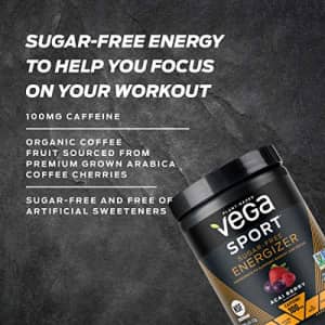 Vega Sport Sugar Free Energizer, Strawberry Lemonade - Vegan Certified, Keto-Friendly, Gluten Free, for $33