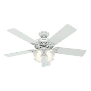 Hunter Fan Hunter Studio Series Indoor Ceiling Fan with LED Light and Pull Chain Control, 52", White for $200 Hunter Fan Hunter Studio Series Indoor Ceiling Fan with LED Light and Pull Chain Control, 52", White for $200