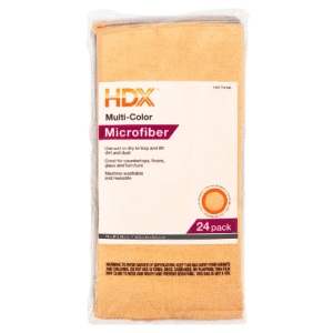 HDX 16" x 16" Multi-Purpose Microfiber Towel 24-Pack for $10