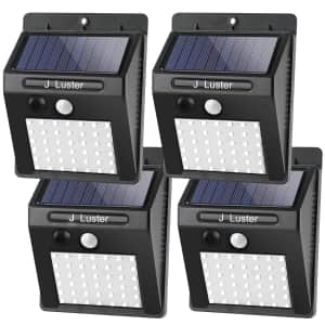 J Luster Solar Wall Light 4-Pack for $14