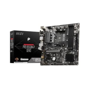 MSI PRO B550M-P GEN3 Motherboard, Micro-ATX, AM4 - AMD Ryzen 5000 Ready - DDR4 Boost 4400+MHz/OC, for $144