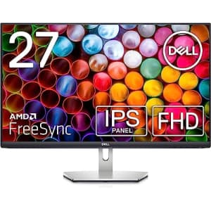 Dell S2721H 27-inch Full HD 1920 x 1080p, 75Hz IPS LED LCD Thin Bezel Adjustable Gaming Monitor, for $167