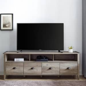 Welwick Designs 70" 4-Drawer Farmhouse TV Stand for $242