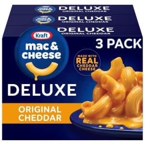 Kraft Deluxe Original Cheddar Macaroni & Cheese Dinner 3-Pack for $5.40 via Sub & Save