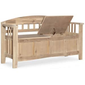 Linon Home Decor Iris 52" Acacia Wood Storage Bench for $153 Linon Home Decor Iris 52" Acacia Wood Storage Bench for $153