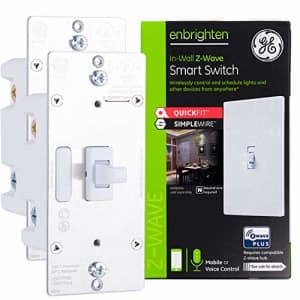 GE Enbrighten Z-Wave Plus Smart Light Switch 2-pack with QuickFit and SimpleWire, 3-Way Ready, for $56 GE Enbrighten Z-Wave Plus Smart Light Switch 2-pack with QuickFit and SimpleWire, 3-Way Ready, for $56