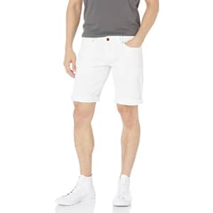 GUESS Men's Sonny White Denim Shorts, Bora, 34 for $24