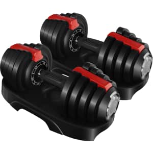 Yaheetech Adjustable Dumbbell Set for $130