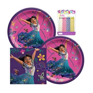 Amscan Disney Encanto Party Supplies Pack Serves 16: 7" Plates and Beverage Napkins with LLILYKAI for $10