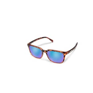Suncloud Boundary Polarized Sunglasses, Matte Tortoise/Polarized Blue Mirror, one Size for $46