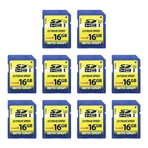 Inland 16GB Class 10 SDHC Flash Memory Card 10 Pack Standard Full Size SD Card USH-I U1 Trail Camera for $40
