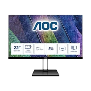 AOC Value-line 22V2Q 21.5" Full HD LED Flat Black Computer Monitor for $246