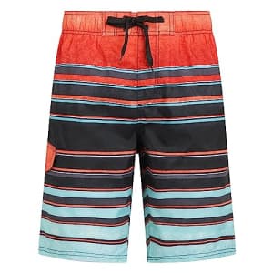 Kanu Surf Men's Standard Iconic Swim Trunks (Regular & Extended Sizes), Windsurf Black/Red for $21