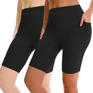 Apexup 8" Biker Shorts 2-Pack for $12