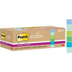 Post-it Super Sticky Recycled Notes 12-Pack for $13