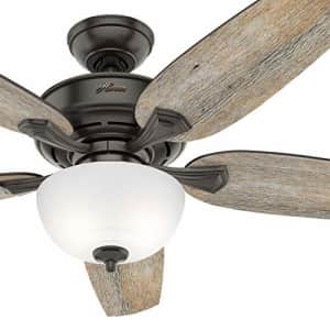 Hunter Fan 54 inch Casual Noble Bronze Indoor Ceiling Fan with LED Light Kit and Remote Control for $134