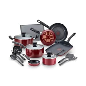 T-Fal Culinaire 16-Piece Nonstick Aluminum Cookware Set for $59