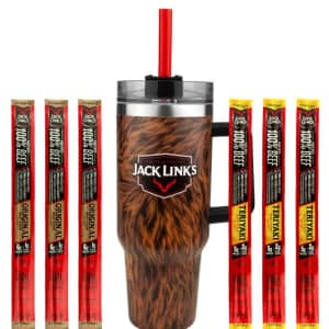 Jack Link's Furry Sasquatch Tumbler w/ 6-Pack Beef Sticks for $22