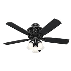 Hunter Fan Company, 59545, 54 inch Promenade Gloss Black Ceiling Fan with LED Light Kit and for $300 Hunter Fan Company, 59545, 54 inch Promenade Gloss Black Ceiling Fan with LED Light Kit and for $300