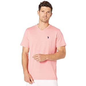 U.S. Polo Assn. Men's Short Sleeve V-Neck Solid T-Shirt, Boca Coral, L for $11 U.S. Polo Assn. Men's Short Sleeve V-Neck Solid T-Shirt, Boca Coral, L for $11