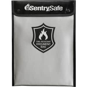 SentrySafe Fire and Water Resistant Document Bag for $20