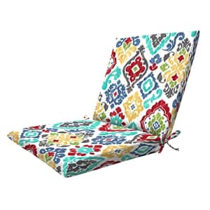 Honey-Comb Honeycomb Indoor / Outdoor Casbah Multi Midback Dining Chair Cushion: Recycled Polyester Fill, for $42