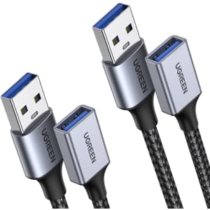 Ugreen 3-Ft. USB Extension Cable 2-Pack for $10