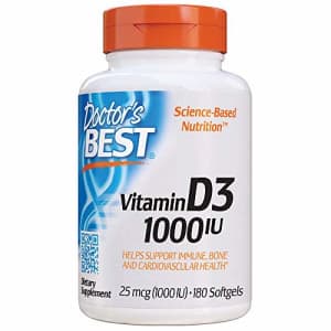Doctor's Best Best Vitamin D3 1000 IU, Softgel Capsules, 180-Count for $11