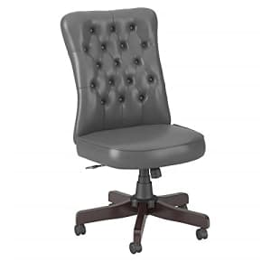 Bush Furniture Bush Business Furniture Arden Lane High Back Tufted Office Chair, Dark Gray Leather for $360