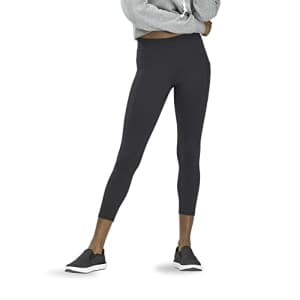 HUE Women's Activewear Leggings with Pockets, Skimmer, Black, 3X for $38