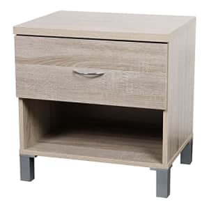 American Furniture Classics OS Home and Office Furniture Model One Drawer night stand, Contemporary Crosshatched Sandy Birch for $42