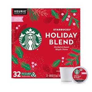 Starbucks Holiday Blend Medium Roast Coffee Single-Cup Coffee for Keurig Brewers, Herbal & Sweet for $40