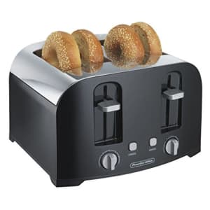 Proctor Silex 4-Slice Toaster with Shade Selector, Toast Boost, Crumb Tray, Auto-Shutoff and Cancel for $60