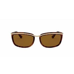 Persol PO3229S Pillow Sunglasses, Havana/Brown, 60 mm for $159