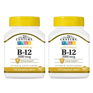 21st Century B 12 5000 Mcg Sublingual Tablets, 2 Count for $14